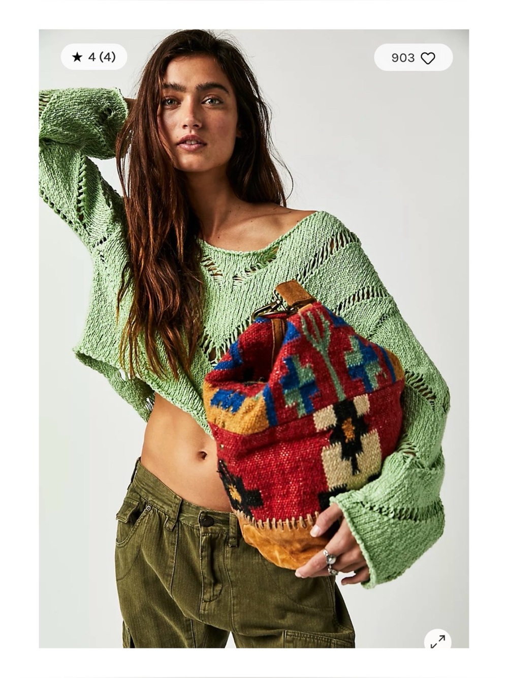 NWOT Free People Heat Wave Sling In Warm Meadow